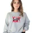 thumbnail image 1 of Women's You Are Beautiful Print Sweatshirt Letter Print Sweatshirt 1 Pcs Graphic Casual Pullover Sweatshirts - Comfortable Crew Neck, Soft Casual Tops, 1 of 5
