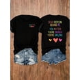 thumbnail image 1 of Women's You Matter Inspirational Graphic T-Shirt, Dear Person Behind Me Positive Message Print, Mental Health Awareness Crew Neck Short Sleeve Cotton Tee, 1 of 9