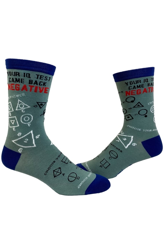 Women's Your IQ Test Came Back Negative Socks Funny Dumb Insult Sarcastic Footwear