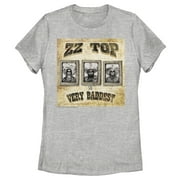 Women's ZZ TOP The Very Baddest  Graphic Tee Athletic Heather Large