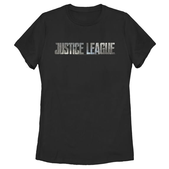 Women's Zack Snyder Justice League Small Stone Logo Graphic Tee Black Small