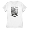 thumbnail image 1 of Women's Zack Snyder Justice League Smoke and Stone Shield Logo  Graphic Tee White 2X Large, 1 of 5