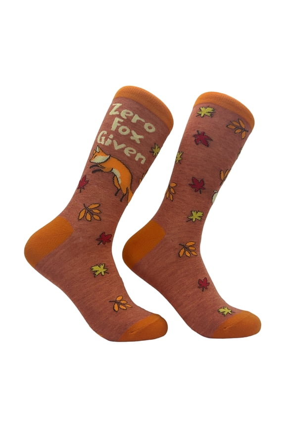 Women's Zero Fox Given Socks Funny Cute Wordplay Cursing Joke Footwear