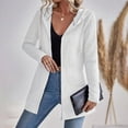 thumbnail image 1 of Women's Zip Front Long Sleeve Pocket Hoodie Sweatshirt Hooded Top Women's Coats for Winter plus Size Womens Jacket with Hood Women's plus Size Sweaters Women's Fall Jacket plus Size Women down Winter, 1 of 8