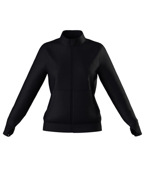 Women's Zip Up Nursing Scrub Comfort Fit Long Sleeve Stretch Warmup Jacket 9 Colors Sizes up-to 2XL