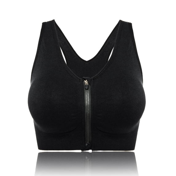 Women's Zip Front Sports Bra High Impact Workout Yoga Bra Racerback Bra For Running Swimming Aerobics Fitness Pilates Sports Dance