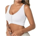 thumbnail image 1 of Women's Zip Front Sports Bra Seamless Wirefree Underwear Padded Soft Breathable Cool Lift up Mesh Yoga Bralettes New Wireless Bras for Women White S, 1 of 9