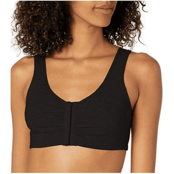 Women's Zip Front Sports Bra Wireless Post-Surgery Bra Active Yoga Sports Bras