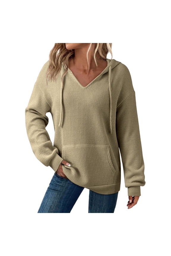 Women's Zip Up Hoodie Sweatshirt Jacket Long Sleeve Pullover Loose Fit Solid Color Casual Daily Wear Fall Winter Fashion Essential Gift for Women | Aestivo,Beige M