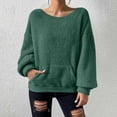 thumbnail image 1 of Women's Zip Pullover Fuzzy Fleece Round Neck Long Sleeve Sweatshirt With Pockets, 1 of 9