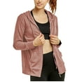 thumbnail image 1 of Women's Zip Up Active Yoga Gym Casual Thin Cotton Long Sleeve Jacket Hoodie (Mauve Rose, Large), 1 of 3