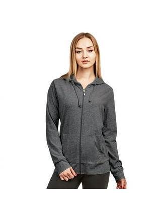 Sofra Womens Zip up Hoodie Soft Cotton Jacket Sportswear, Black, Size: Small