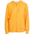 thumbnail image 1 of Women's Zip Up Cotton Light Hoodie Jacket Large Mustard, 1 of 4