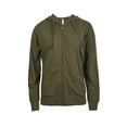 thumbnail image 1 of Women's Zip Up Cotton Light Hoodie Jacket (L, Olive), 1 of 4
