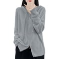 thumbnail image 1 of Women's Zip Up Hooded Cardigan Oversized Soft Warm Knit Sweater Casual Long Sleeve Open Front Fall Winter Pullover for Outdoors and Lounge, 1 of 7