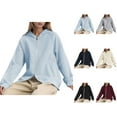thumbnail image 1 of Women's Zip Up Hoodie 2025 Fall Winter Long Sleeve Hooded Sweatshirt with Pockets Jacket Coat Outerwear, 1 of 1