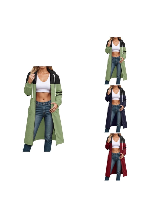 Women's Zip-Up Hoodie, Long Sleeve Loose Fit Sweatshirt, Oversized Casual Winter Fall Outerwear, Cozy Soft Comfortable Drawstring Pullover for Plus Size