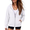 thumbnail image 1 of Women's Zip Up Hoodie Sweatshirt, Long Sleeve Casual Hooded Jacket with Full Zipper and Kangaroo Pocket for Everyday Wear, 1 of 4