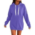 thumbnail image 1 of Women's Zip Up Hoodie for Winter Comfort with Pockets Cozy Long Sleeve Casual Pullover for Everyday Wear Dark Purple S, 1 of 4
