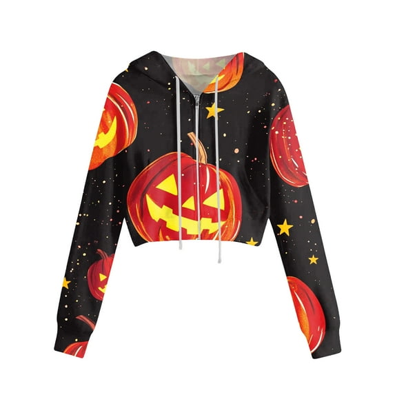 Women's Zip Up Hoodies Cropped Cardigan Jacket Drawstring Hooded Sweatshirts Casual Long Sleeve Top