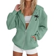 thumbnail image 1 of Women's Zip Up Hoodies Fall Fashion Tree Print Long Sleeve Sweatshirts Y2k Casual Jacket Pockets Outfits Clothes, 1 of 4