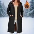 thumbnail image 1 of Women's Zip Up Hoodies Fleece Lined Long Jacket Winter Warm Cozy Oversized Tunic Casual Thicken Long Coat with Pockets, 1 of 8