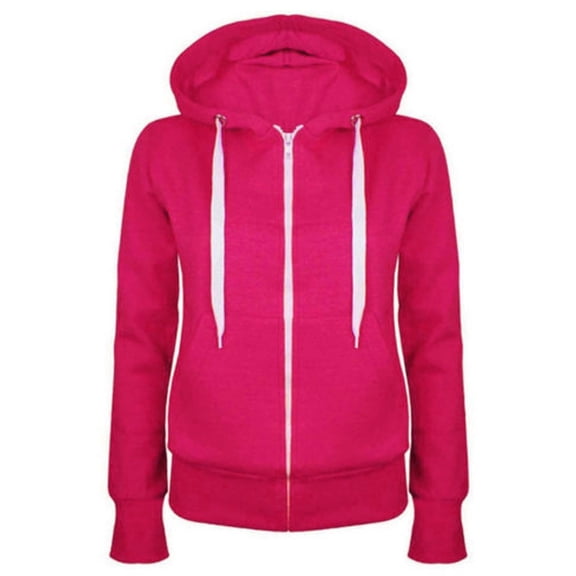 Women's Zip Up Hoodies For Women Sweatshirt Fall Winter Fashion Casual Hooded Slim Zipper Fleece Sweater Coat