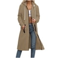 thumbnail image 1 of Women's Zip Up Hoodies Long Sleeve Oversized Fleece Sweatshirts Jacket Casual Lightweight Fall Coat with Pocket, 1 of 5