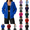 thumbnail image 1 of Women's Zip Up Hoodies Oversized Fleece Long Sleeve Sweatshirts Casual Fall Jacket Coat with Pocket, 1 of 6