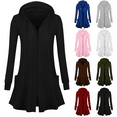 thumbnail image 1 of Women's Zip Up Long Hoodie Oversized Tunic Sweatshirt Jacket with Pockets Fall Fashion Open Front Cardigan Casual Coat, 1 of 5