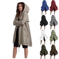 thumbnail image 1 of Women's Zip Up Oversized Hoodies Long Sleeve Loose Hooded Sweatshirt Fleece Jacket Lightweight Fall Coats With Pockets, 1 of 5