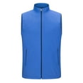 thumbnail image 1 of Women's Zip Up Vest with Zip Pocket Sleeveless Collar Windproof Jacket Full Zipper Anorak Utility Vest, Blue, XL, 1 of 4