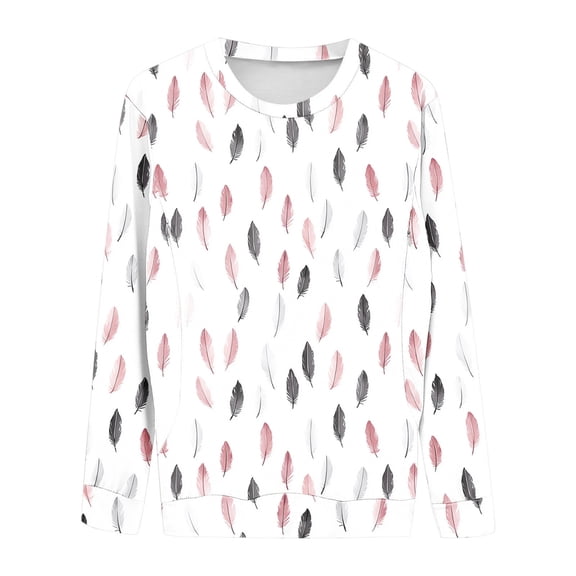 Women's Zipped Side Maternity Tunic Nursing Tops Trendy Flower Graphic Long Sleeve Breastfeeding Clothes