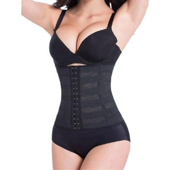 Women's Zipper Front Closure Body Shaper Waist Trainer Underbust Corset Firm Control Shapewear Fat Burner Underbust Corset Cincher Nipper Girdle Size S-3XL