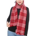 thumbnail image 1 of Women's ZooZatz Arkansas Razorbacks Plaid Blanket Scarf, 1 of 1