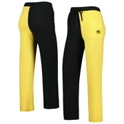 Women's ZooZatz Black/Gold Iowa Hawkeyes Colorblock Cozy Tri-Blend Lounge Pants