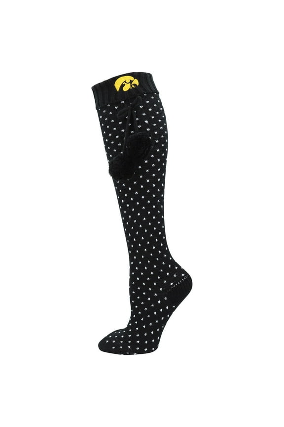 Women's ZooZatz Black Iowa Hawkeyes Knee High Socks