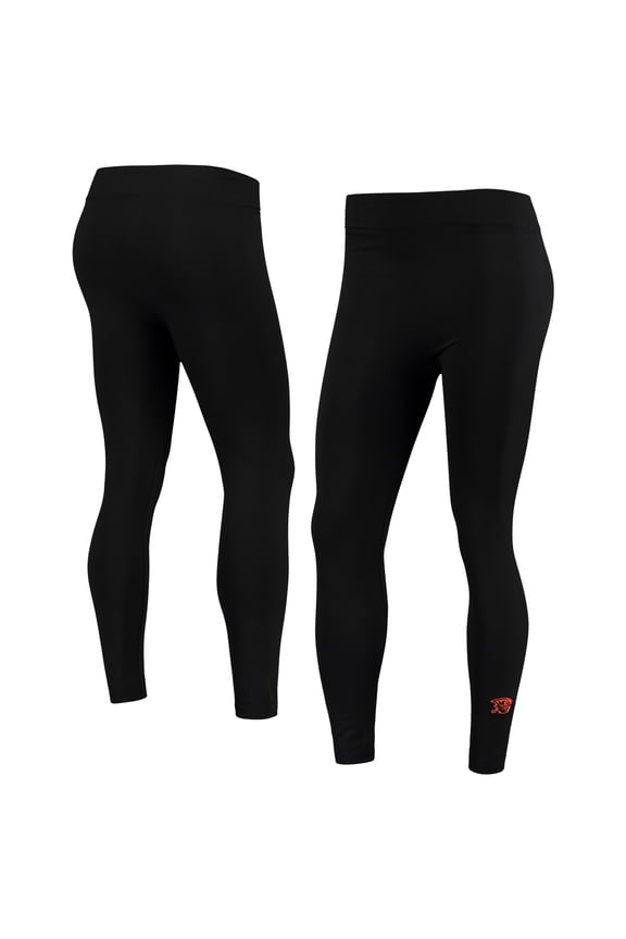 Women's ZooZatz Black Oregon State Beavers Fleece Leggings