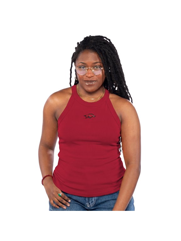 Women's ZooZatz Cardinal Arkansas Razorbacks Tri-Blend Racerback Ribbed Tank Top