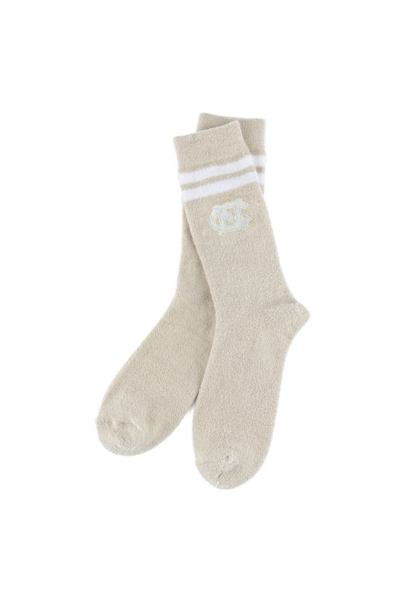 Women's ZooZatz Cream North Carolina Tar Heels Victory Plush Socks