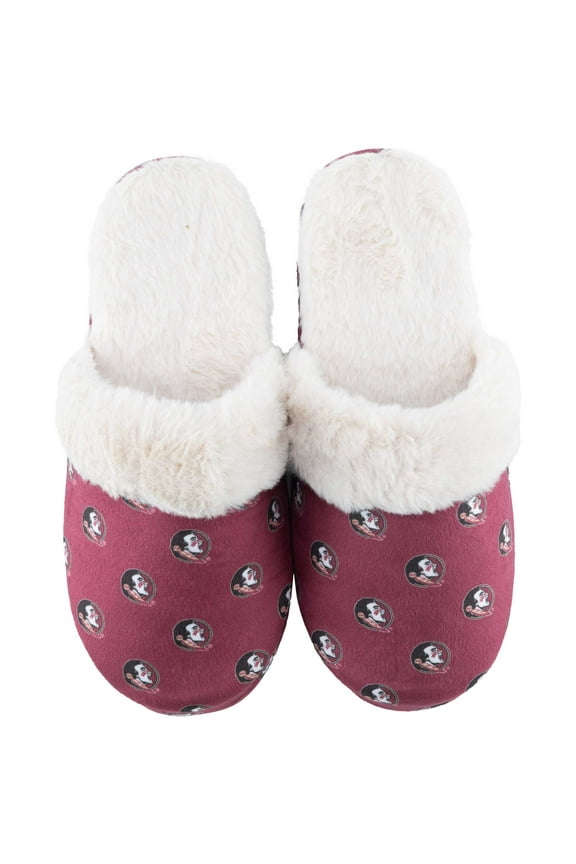 Women's ZooZatz Florida State Seminoles Faux Fur Slippers