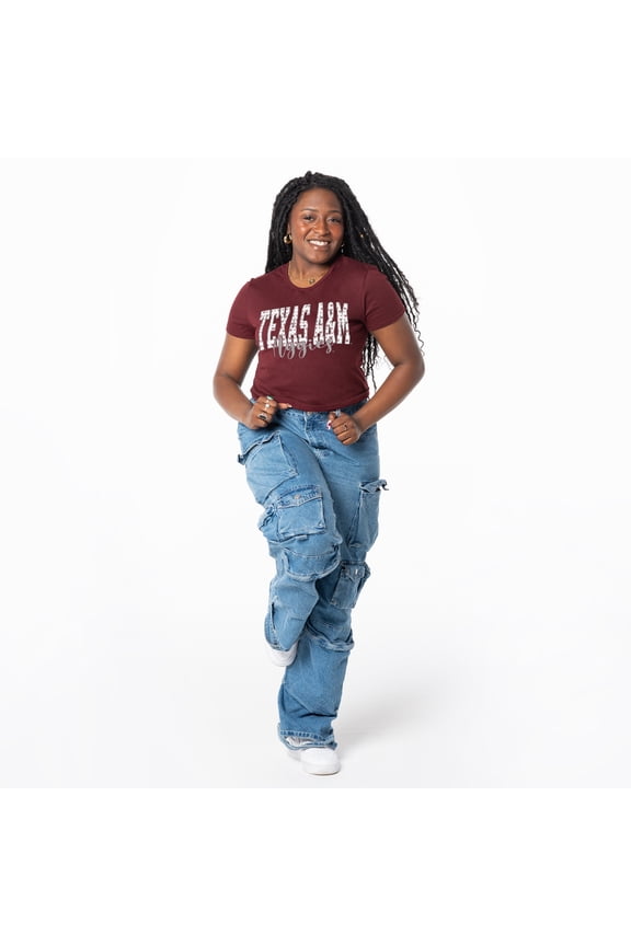 Women's ZooZatz Maroon Texas A&M Aggies Cropped T-Shirt