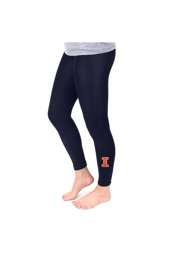 Women's ZooZatz Navy Illinois Fighting Illini Fleece Leggings