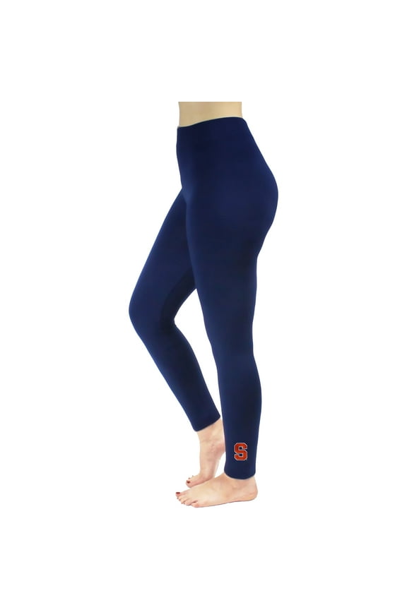 Women's ZooZatz Navy Syracuse Orange Fleece Leggings