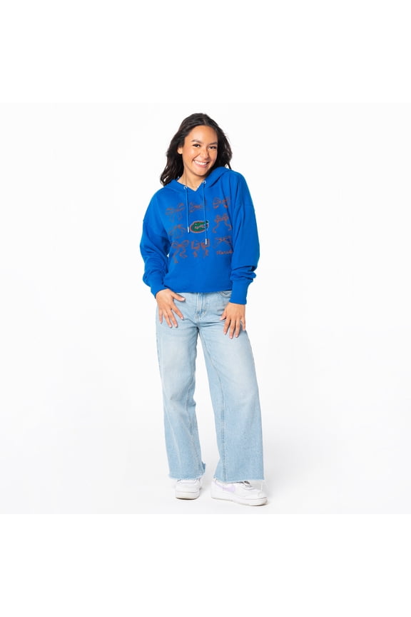 Women's ZooZatz Royal Florida Gators Cropped Pullover Hoodie