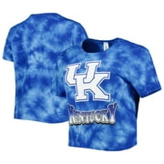 Women's ZooZatz Royal Kentucky Wildcats Cloud-Dye Cropped T-Shirt