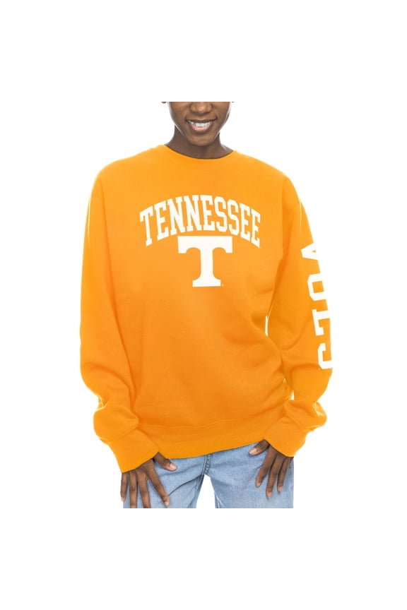 Women's ZooZatz Tennessee Orange Tennessee Volunteers Fleece Crewneck Pullover Sweatshirt