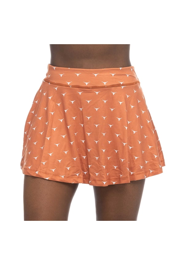 Women's ZooZatz Texas Orange Texas Longhorns Allover Print Flowy Skort