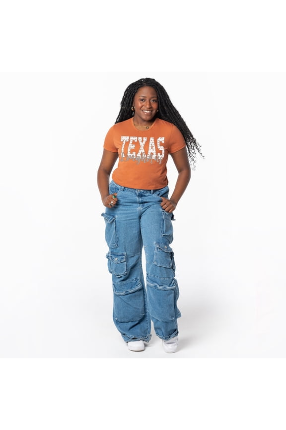 Women's ZooZatz Texas Orange Texas Longhorns Cropped T-Shirt