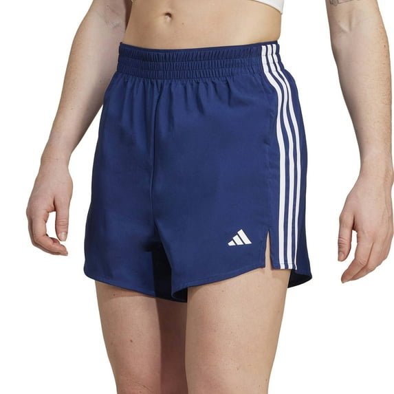 Women's adidas 3-Stripes High-Rise Training Shorts Color: Dark Blue Size: LARGE